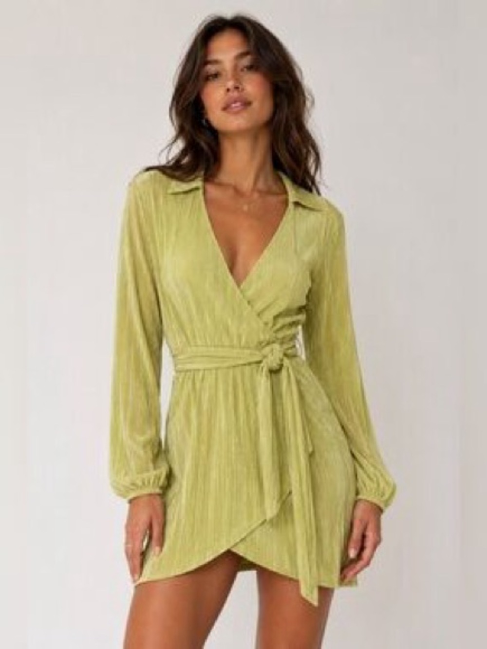 Peppermayo Women's Dolce Vita Mini Dress in Sage Green (No Belt) Size 6